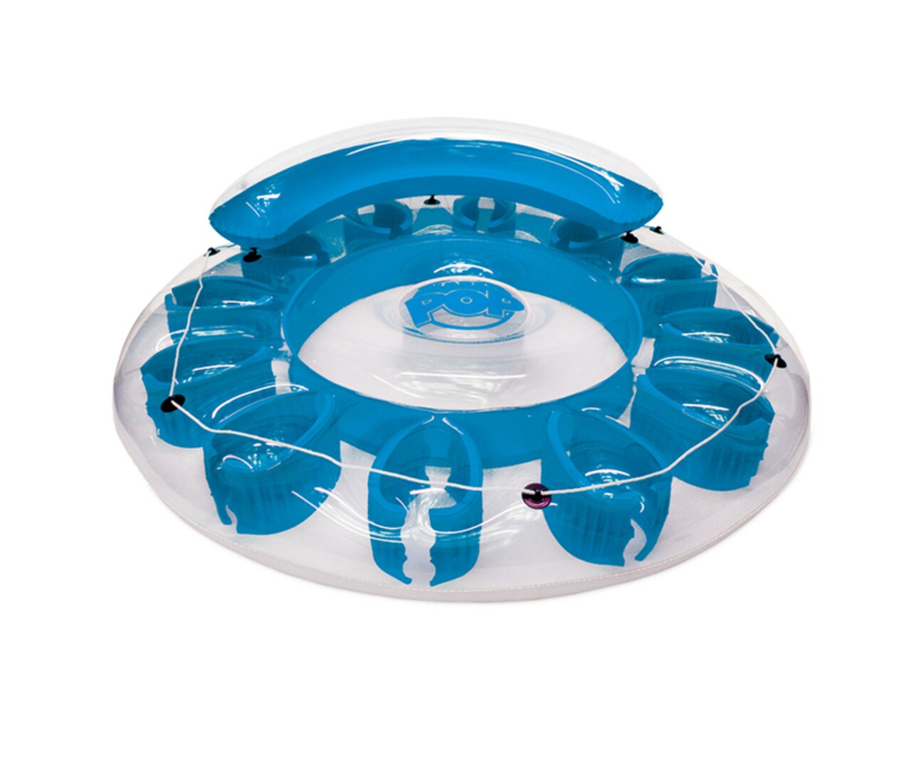 Swim Central 72" Inflatable Blue Water Pop Circular Swimming Pool Lounger